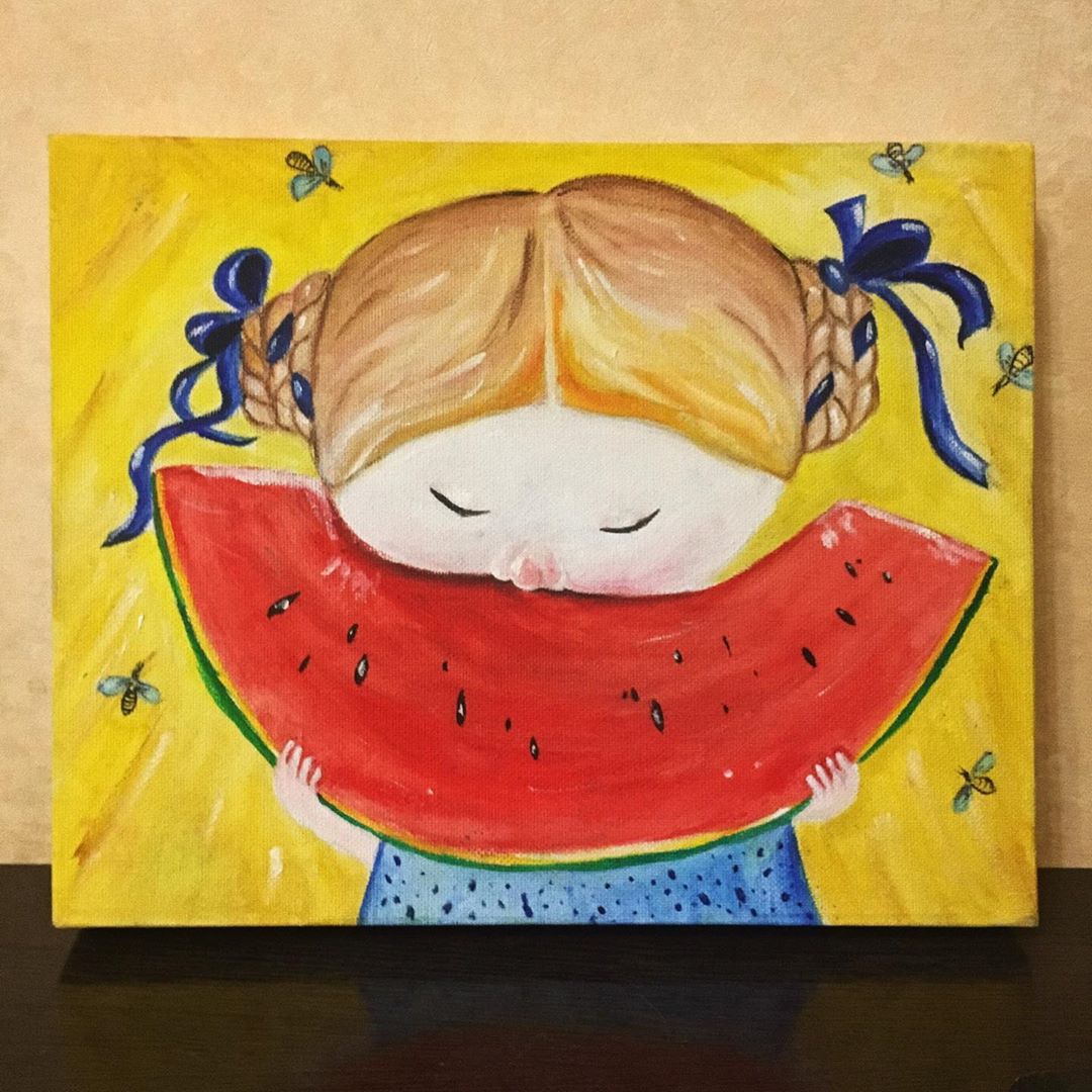 Watermelon - oil, canvas